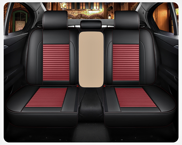 Car Seat Cover for All Seasons, Fully Enclosed Seat Cushion, Solid Waist Leather Car Seat Cushion, Fully Enclosed Car Seat Cover