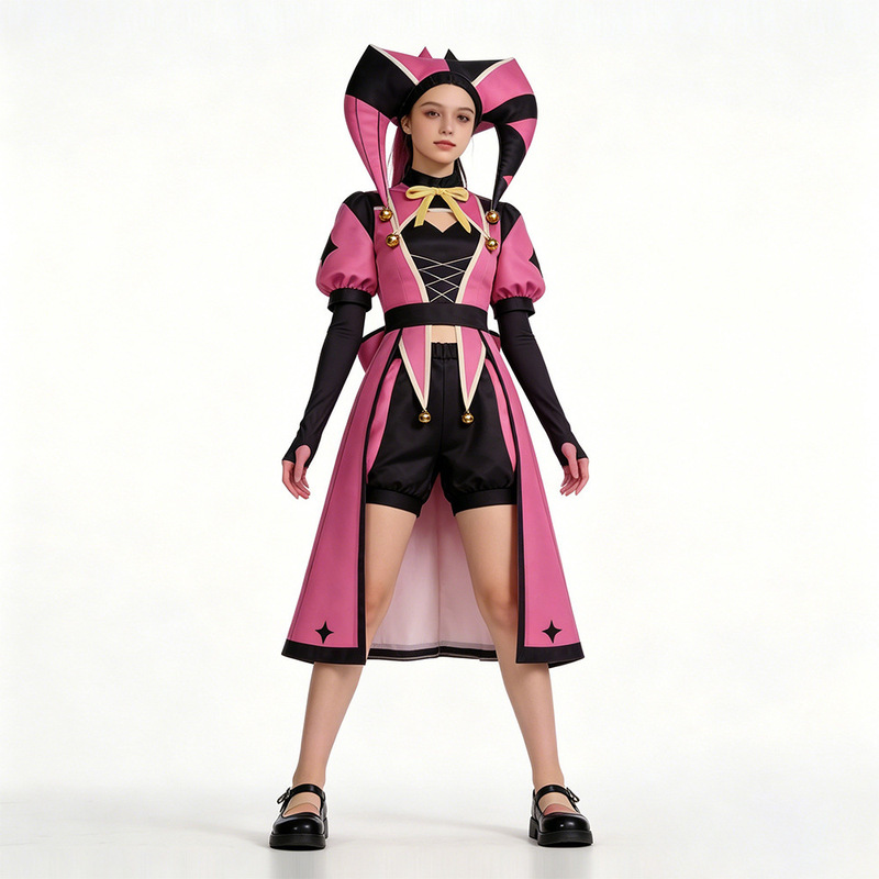 Circus Freaks Cosplay Costume Columbina Full Set Clown Uniform Cosplay Halloween Stage Performance Outfit Circus Freaks Cosplay Costume Columbina Full Set Clown Uniform Cosplay Halloween Stage Performance Outfit