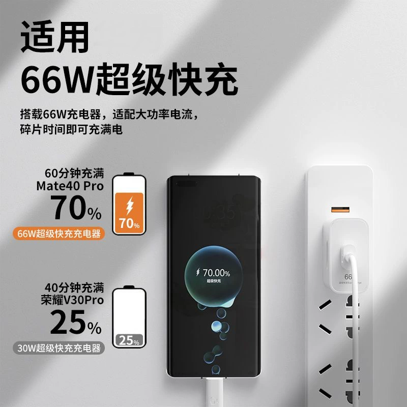 Подходит зарядное устройство Huawei 100W Touyuan 66W установка супербыстрая зарядка Mate60pro Honor 50-го поколения 120W линия