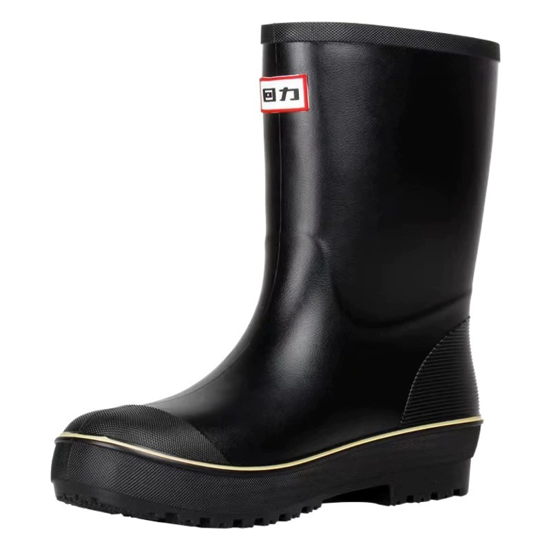 Резиновые сапоги Warrior, мужские 589 резиновые сапоги, специальная обувь для рыбалки до середины икры, водонепроницаемые сапоги на шнурке, светоотражающая резиновая обувь оптом