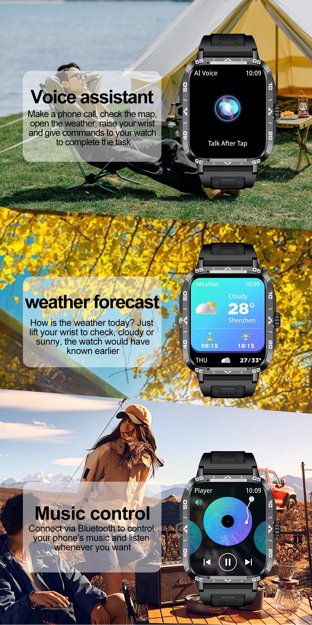Smartwatch outdoor con chiamata bluetooth e cardiofrequenzimetro_voghion.com