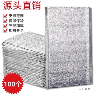 Disposable Thermal Insulation Bag, Take-Out Food Refrigeration Bag, Aluminum Foil Thickeneded Thermal Insulation Bag, Barbecue Pizza Commercial