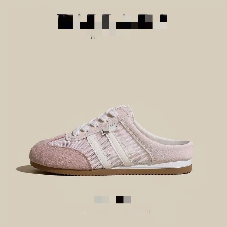 Red transpirable con una cabeza de media zapatilla de mujer de verano 2026 nuevos zapatos de entrenamiento de un pie con zapatillas Muller versátiles