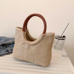 Large Capacity Handmade Grass Woven Bag for Women 2023 New Fashion Trendy Casual Spring Commute Shoulder Woven Large Bag