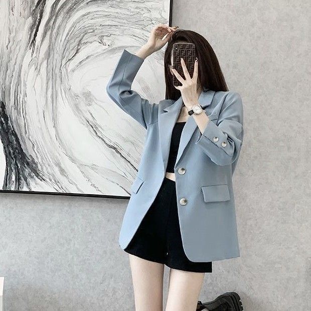Suit Women's 2025 Jacket Versatile New Spring and Autumn Straight Casual High-End Suit Fashion Korean Style Loose Temperament