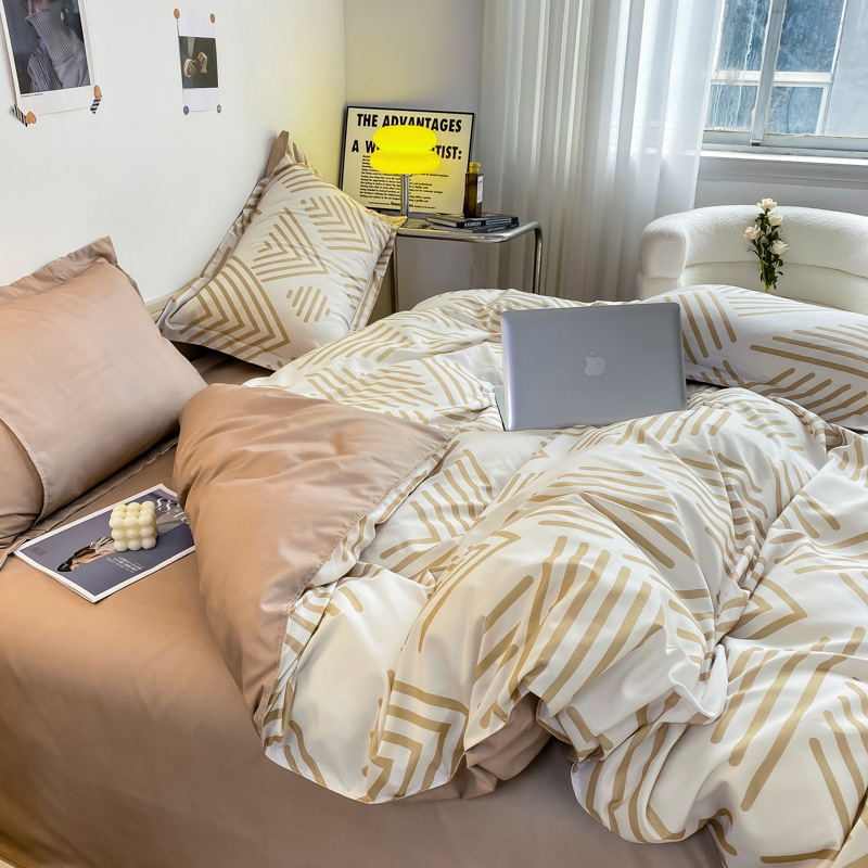 Cubierta del edredón al por mayor sábana de algodón cubierta del edredón individual algodón lavado cama doble cubierta del edredón fabricante de algodón