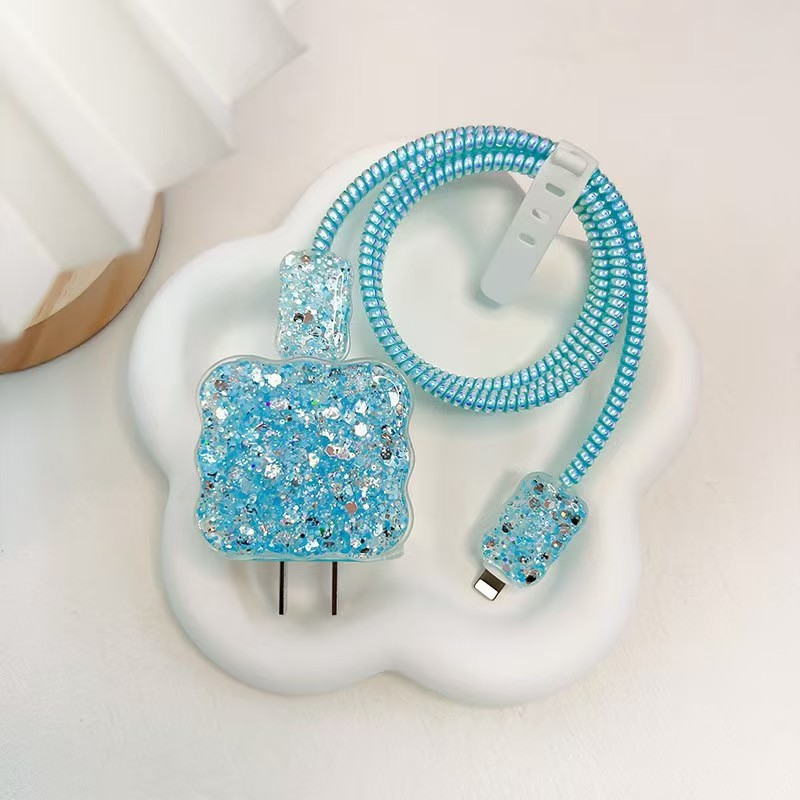 Aplicable a Apple 14 Cable Cover iPhone 13 Cargador Head 12 Promax Winding Cable Cover iPad