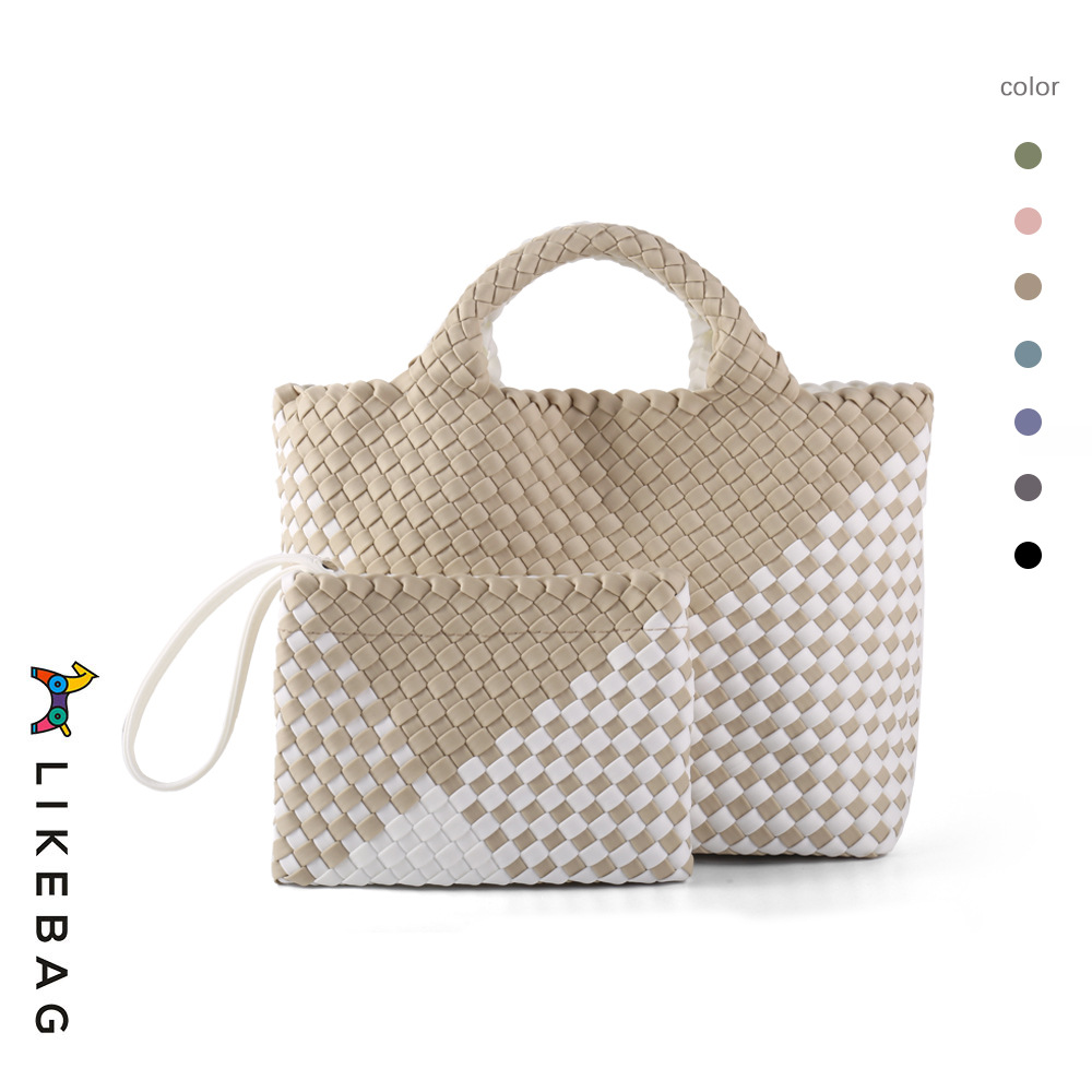 Tote Bag 2024 New Product Launch Top Quality Medium Size Edited Advanced Color Matching Handbag Double Bag High-end Women's Bag _voghion.com