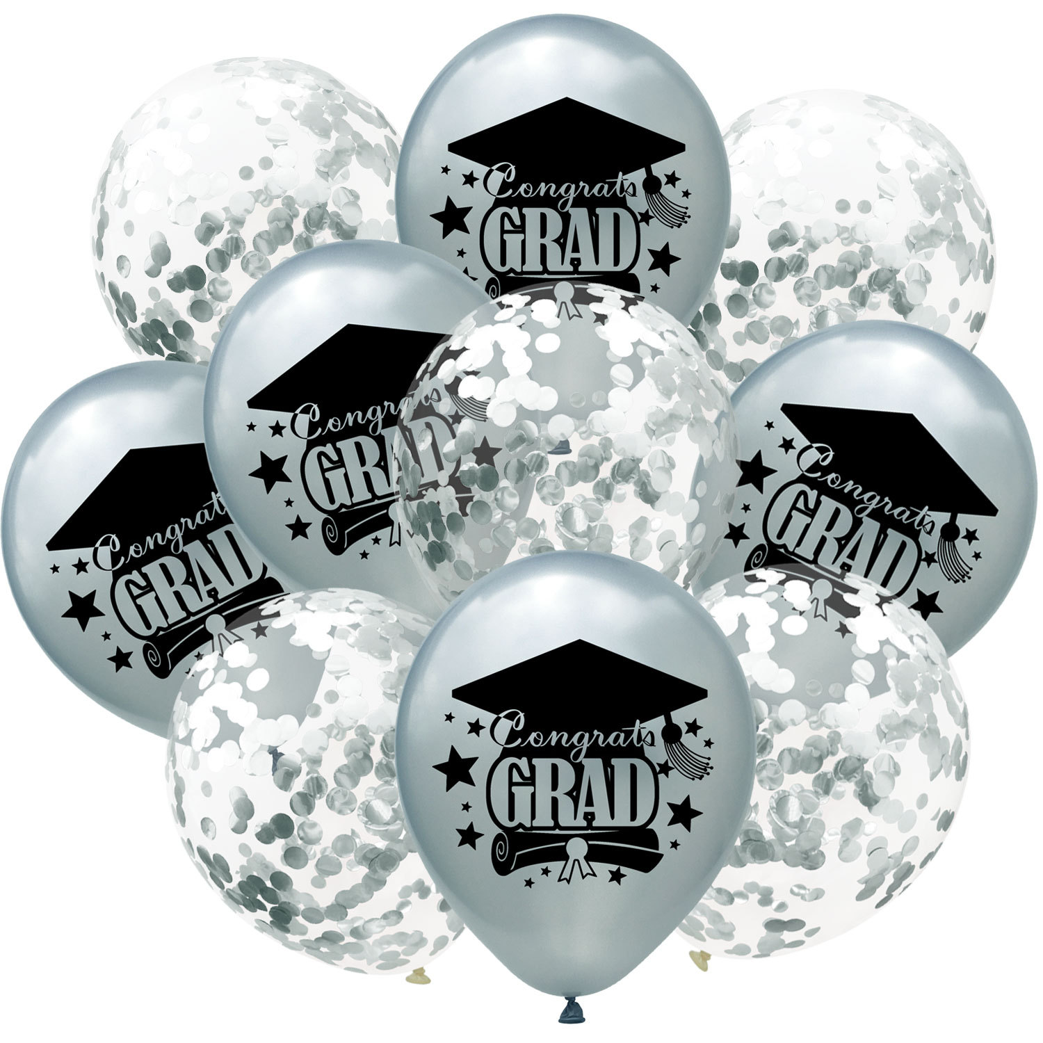 Temporada de graduación de Oro Negro Felicitar Grad carta globo felicitaciones fiesta de posgrado globo de lentejuelas