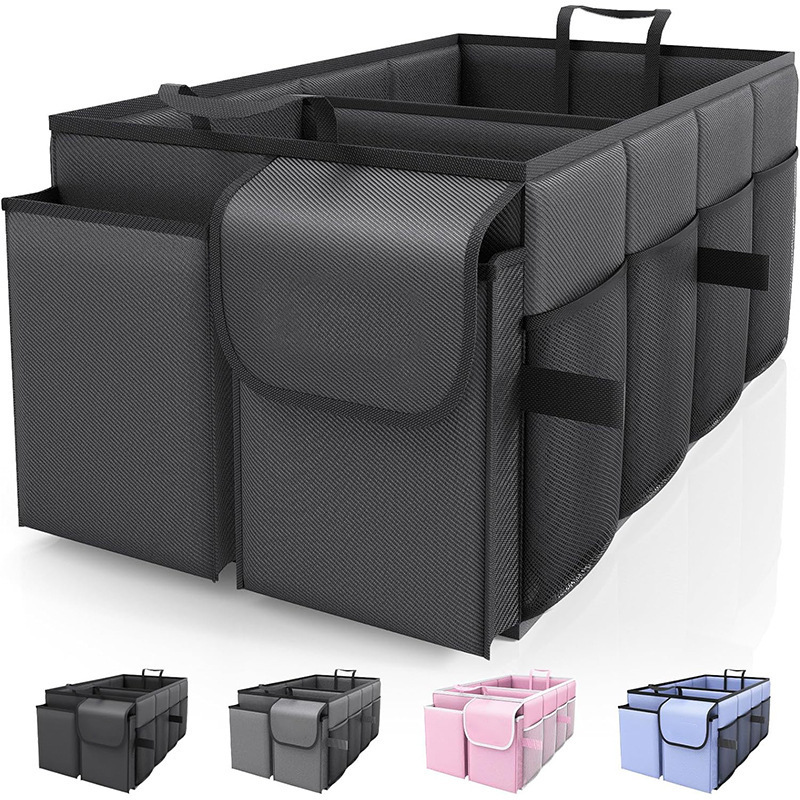 Large-Capacity Foldable Car Trunk Storage Box, Car Storage Box, Storage Container for In-Car Supplies, Trunk Storage