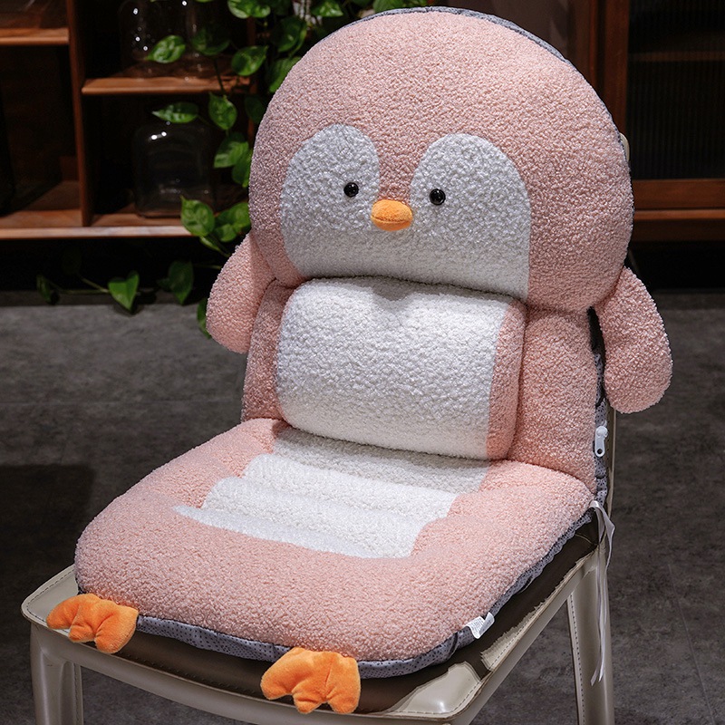 Cojín de pingüino de oficina para estar sentado cojín de cintura asiento trasero en un cojín de trasero grueso calentamiento invierno