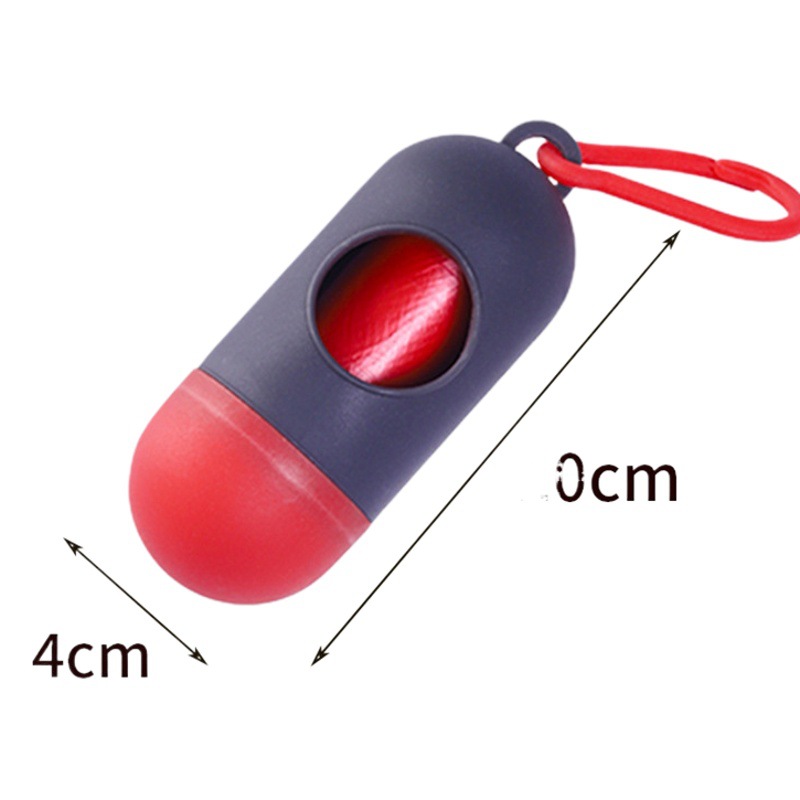 Pet toilet pickup portable pill garbage box toilet pickup bag bullet type garbage bag storage box factory direct sales