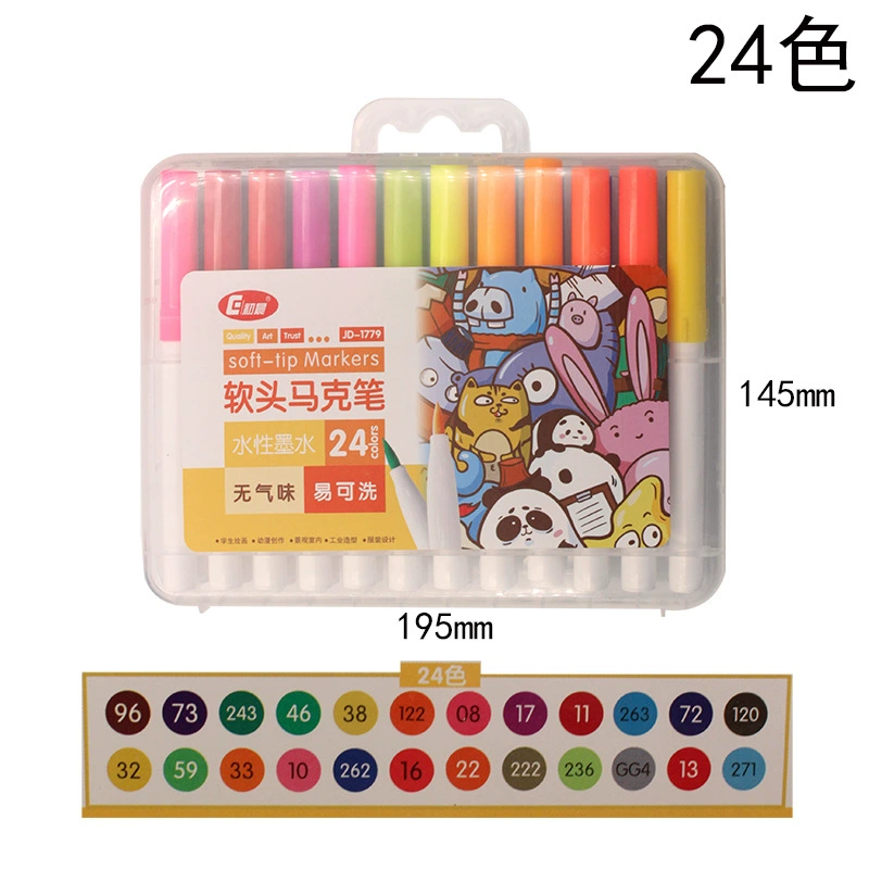 Soft art liner, marker, set, watercolour, crayons odorless