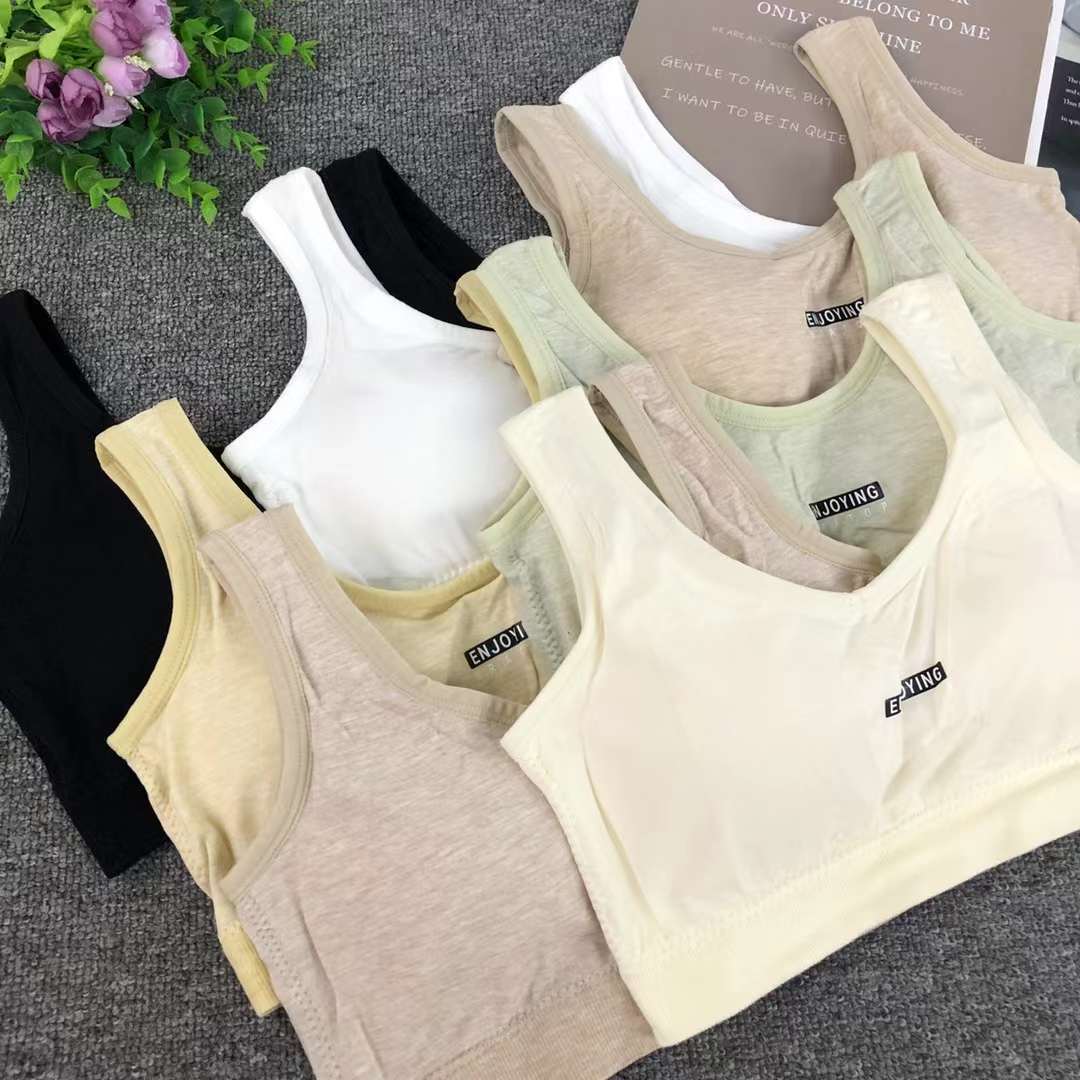 Nuevo chaleco sin costura de alta elasticidad fija copa de mujer chaleco sin anillo de acero sujetador de encaje ropa interior deportiva mujer al por mayor