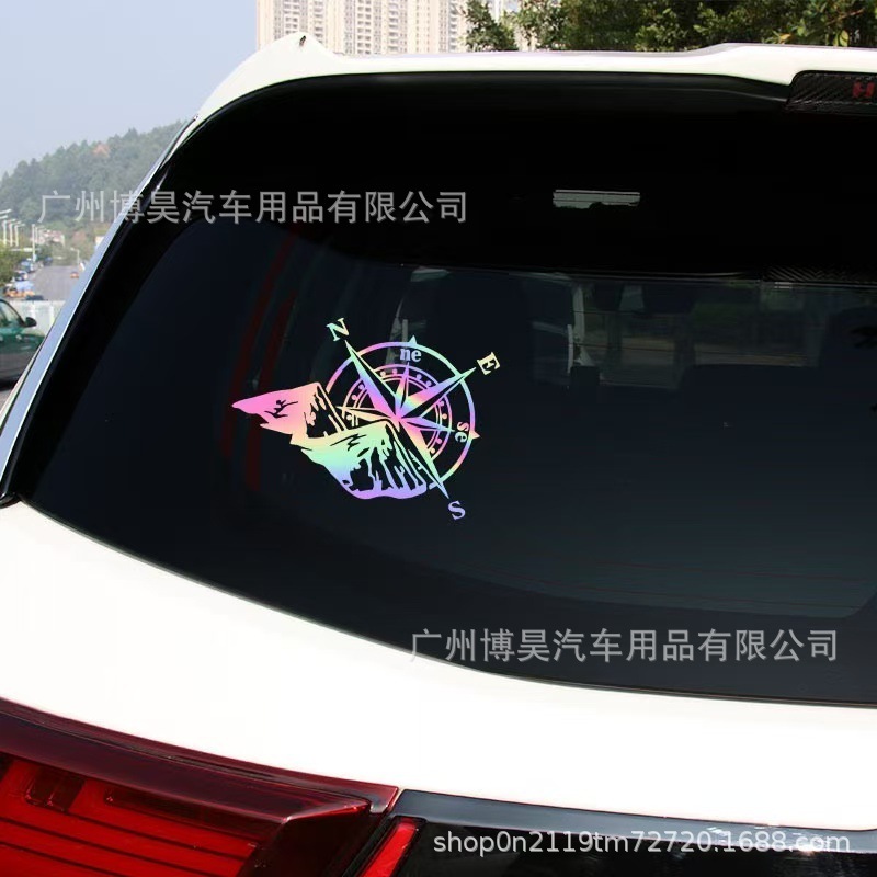 外国貿易クロスボーダー装飾ステッカーコンパス車のステッカー反射ボディステッカー方向ヒントリアウィンドウ車のステッカー|undefined