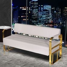 网红理发店美发店等候椅美容服装店沙发椅时尚网红专用长条椅