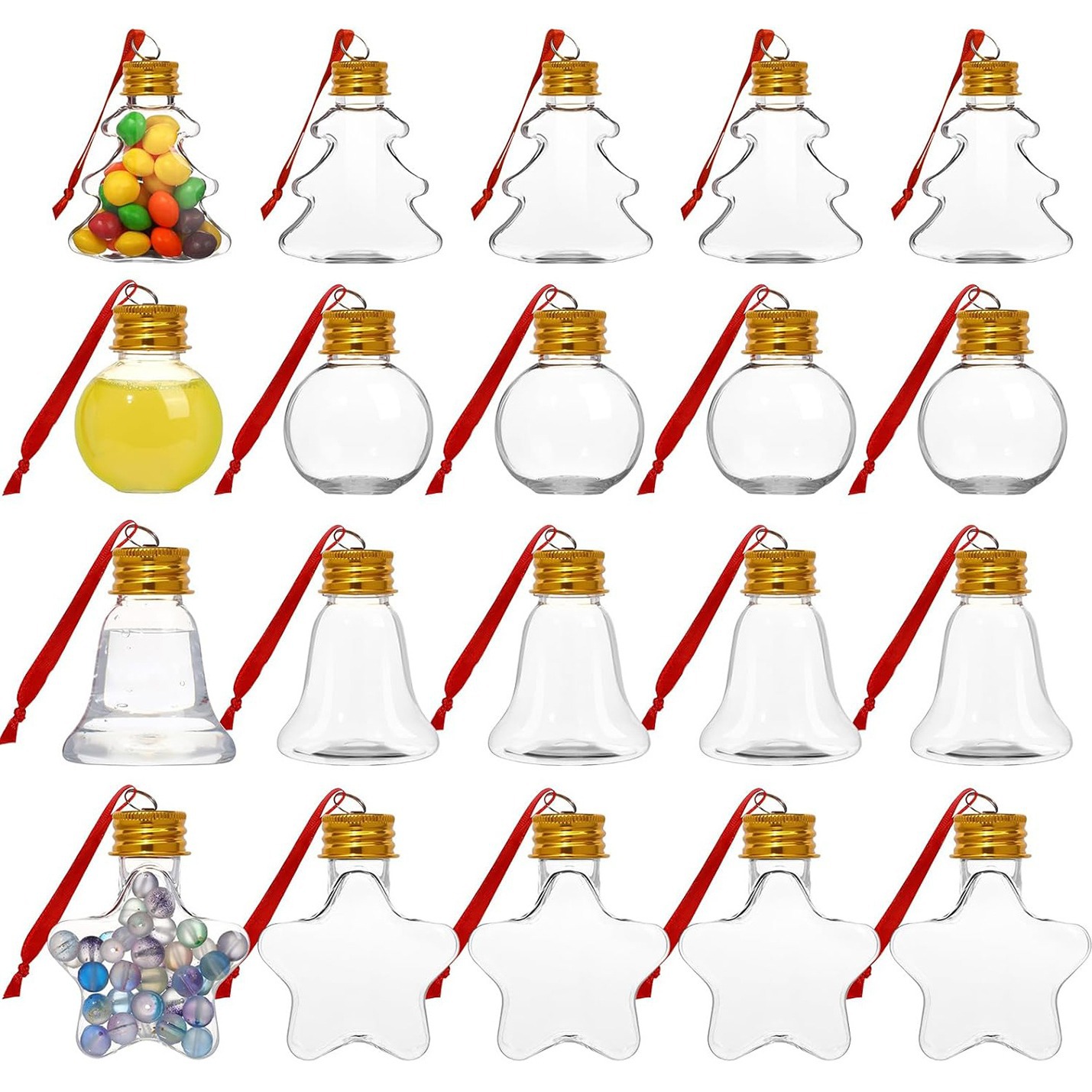 Fábrica al por mayor desechable pet botella de plástico botella de bebida de jugo 50ml bombilla pequeña de Navidad botella de vino botella decorativa