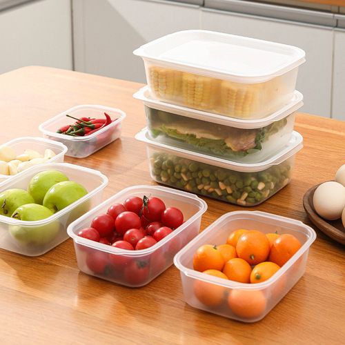 Refrigerator storage box large capacity transparent fresh-keeping storage box kitchen storage sealed can fruit and vegetable food organization storage