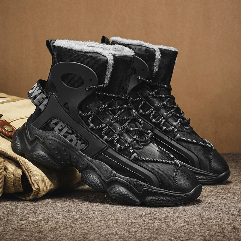 Мужские модные кроссовки 2025 года для внешней торговли: на толстой подошве, универсальные, на шнуровке, с камуфляжным принтом, стильные повседневные туфли для мужчин (экспорт)