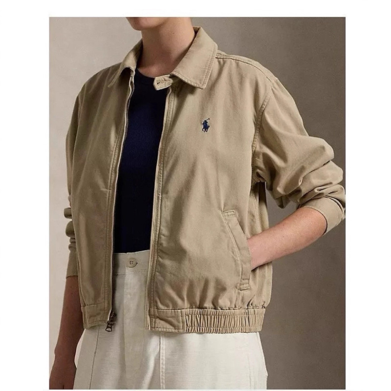 Cross-Border High-Quality Rl Ralph Lauren Embroidered Thin Denim Women's Short Jacket, Casual Versatile Top