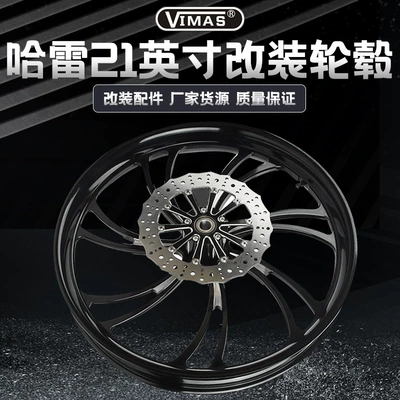 21inch Modified Harley Motorcycle Wheels Suitable for Road King, Road Glide, Etc. Softail Forged Aluminum Rims