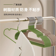 新款树脂衣架加粗无痕防滑磨砂衣服架不粘手不粘毛干湿两用衣撑子