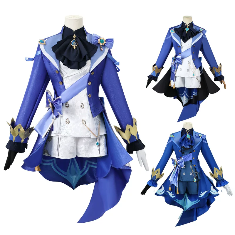 Cosplay Costume Water God Tister — Full Outfit with Wig & Accessories, One Size