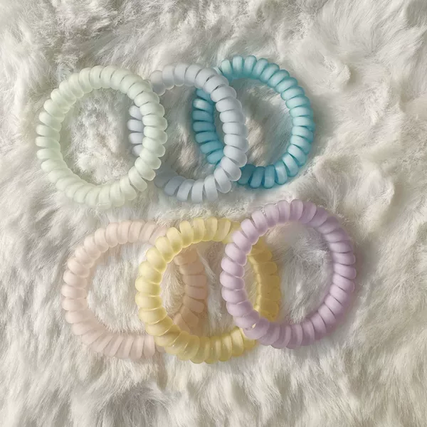 Frosted silk screen phone cord six-piece set OPP bag