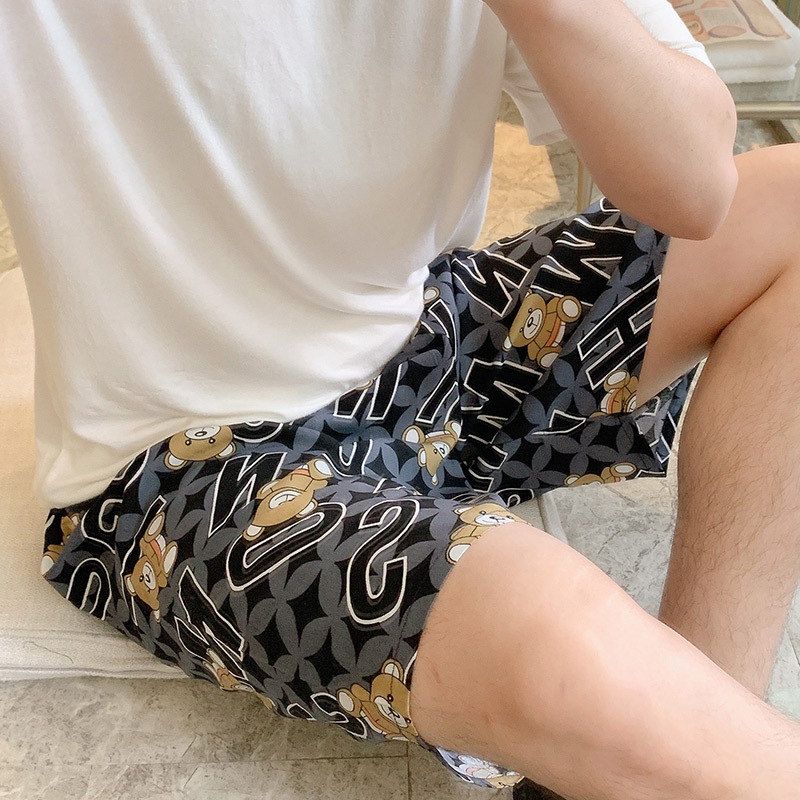 남자 반바지-알파벳 테디 베어 그레이