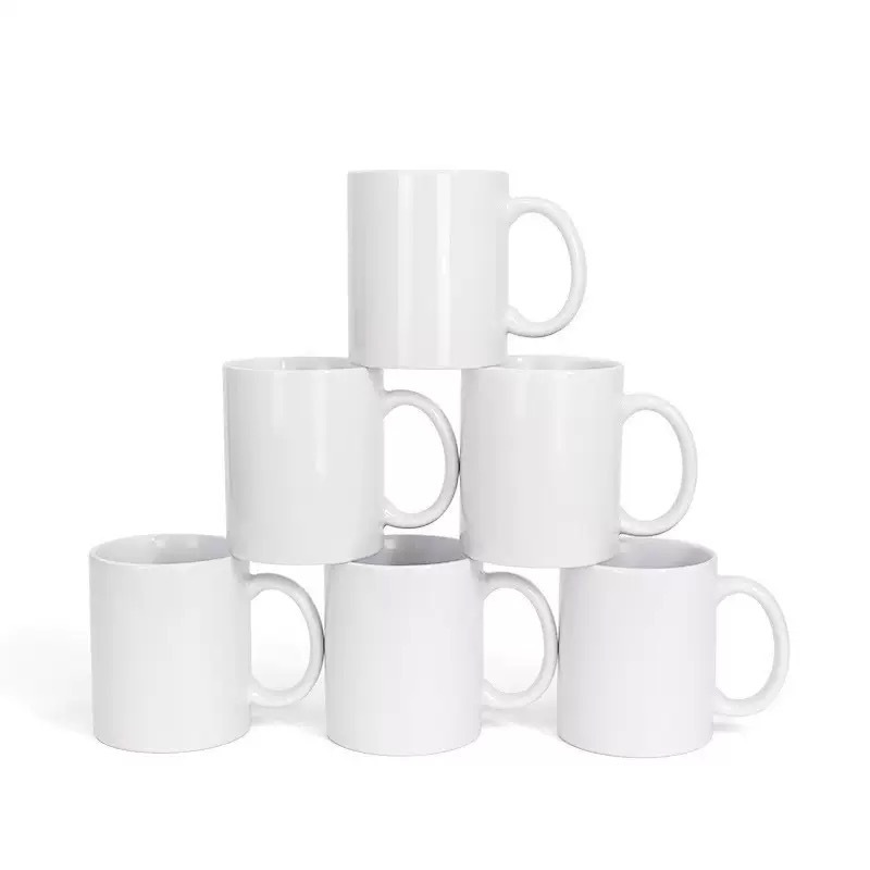 Tazas de transferencia térmica tazas de cerámica recubiertas logotipo simple regalos transfronterizos comercio exterior al por mayor tazas de cerámica tazas de agua