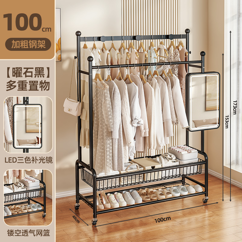 Cesta de doble capa negra de 100 cm (con espejo)