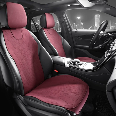 suede XT4XT5CT4CT5ATSL car seat, Wool pad - cadillac-xt42004-2024-model-lafite-red-universal-for-all-seasons-breathable-suede-standard-version-with-two-front-rows-upgraded-model