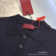 High Version G Home 25ss Intarsia Knitted Polo Shirt Fashion Simple All-match Lapel Men's and Women's Short Sleeves