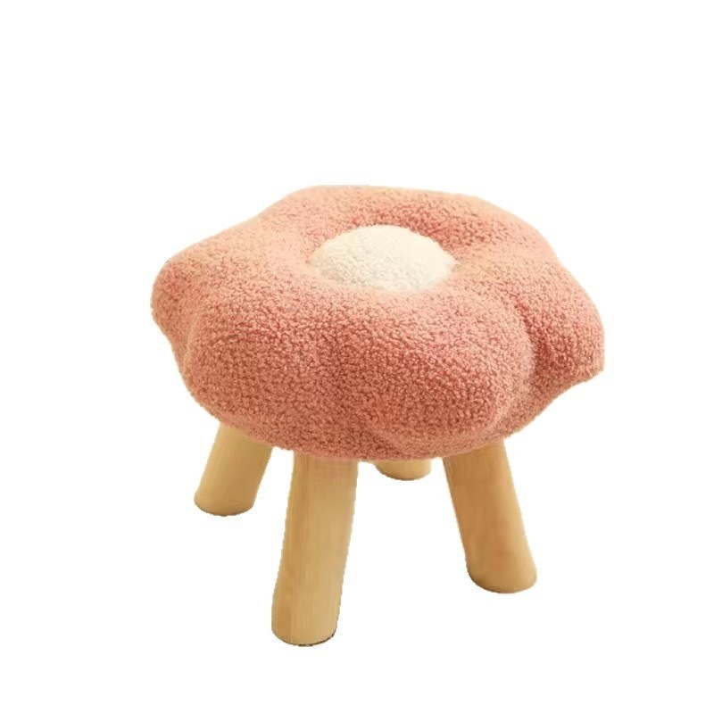 Taburetes de flores, taburetes bajos para el hogar, taburetes de salón, taburetes para niños, taburetes pequeños para el dormitorio encantadores, taburetes de cambio de zapatos