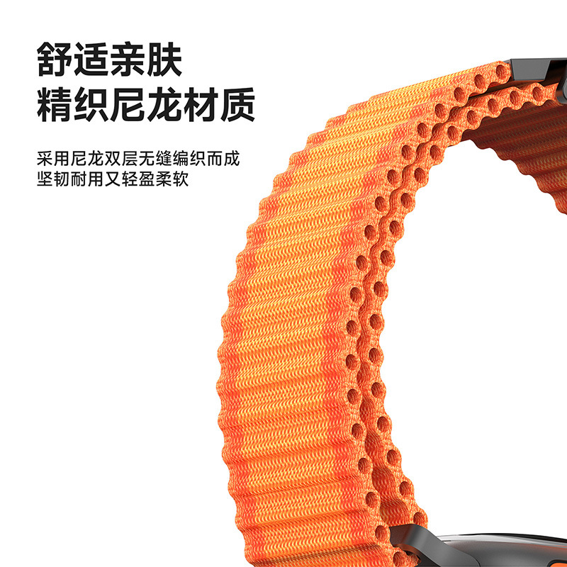 Aplicable AppleWatch correa de reloj de Apple al aire libre iWatch10 generación correa de reloj de diámetro de nylon trenzado al por mayor image 3