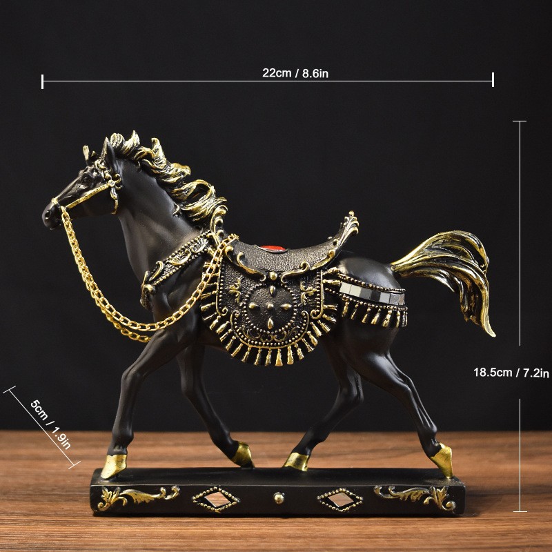 人気の馬の像、軽くて豪華な家の装飾品、リビングルームのエントランスホールのテレビキャビネットの装飾、幸運の馬年工芸品