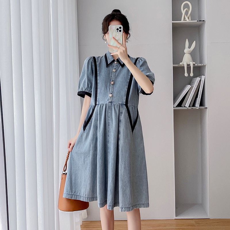 Denim dress for pregnant, oversize