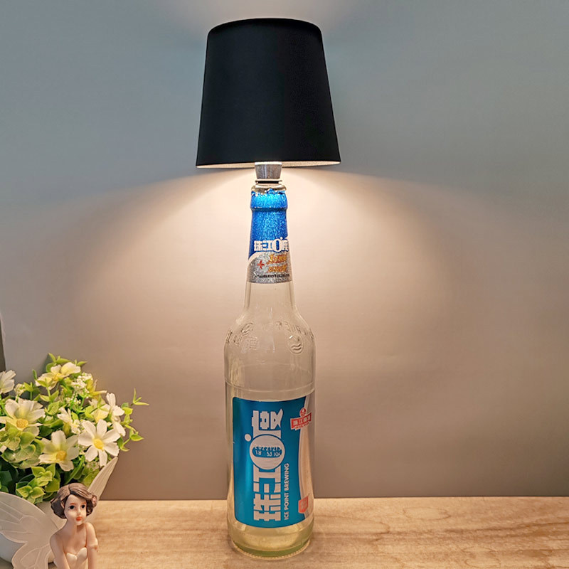 跨境简约酒瓶灯可移动创意便携充电台灯酒吧餐厅氛围灯酒头小夜灯