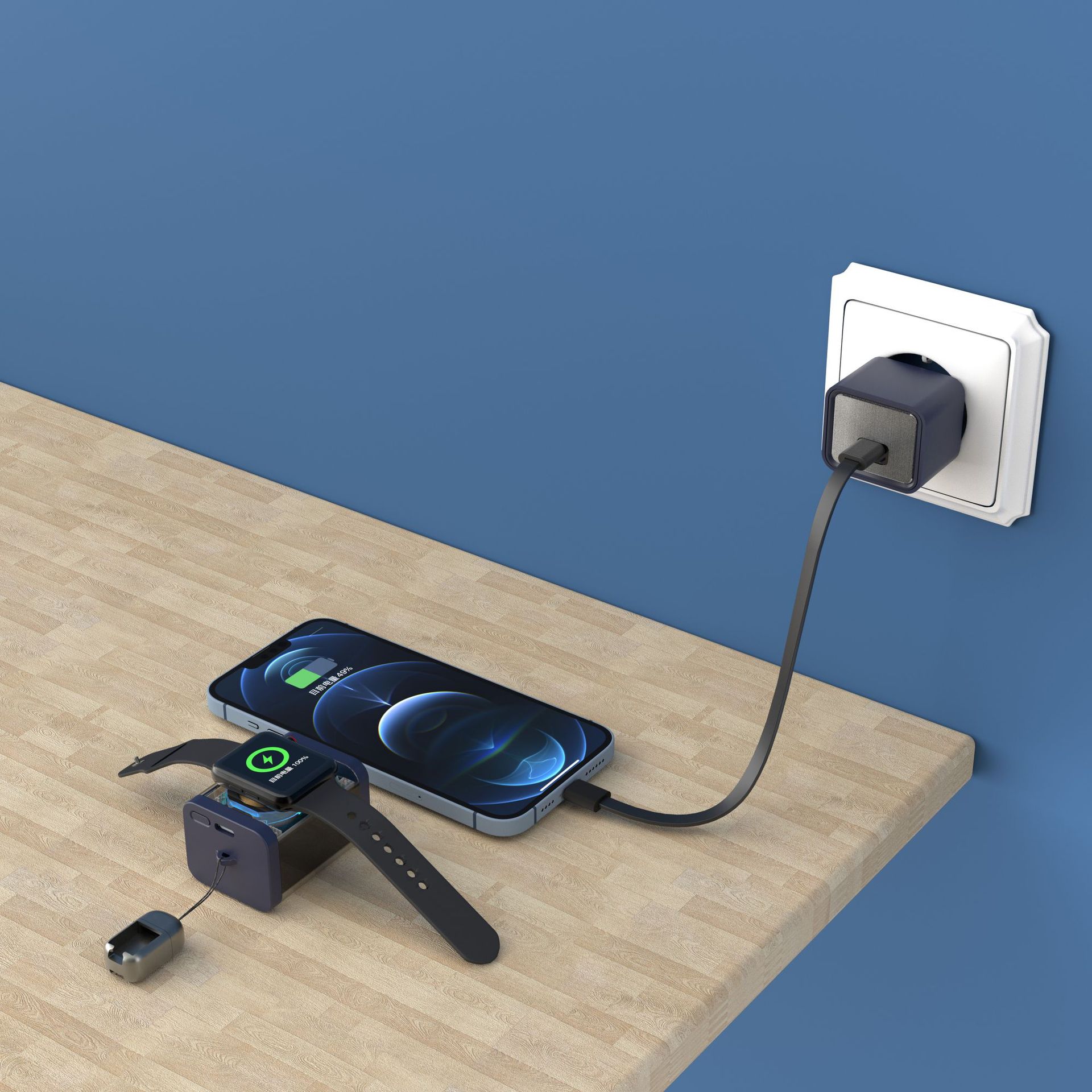 Charger charging, wireless watch, three-in-one