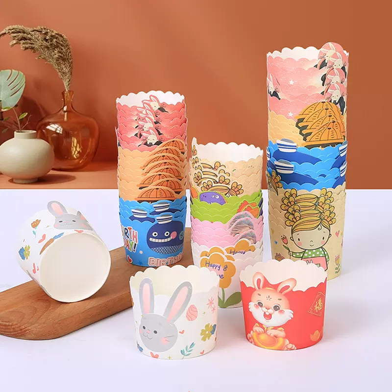 蛋糕纸杯托耐高温烤箱空气炸锅小马芬纸杯模具面包托甜品创意造型