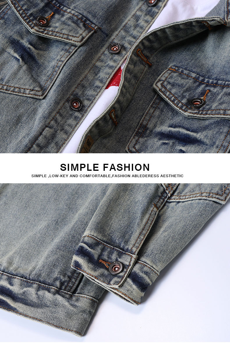 Men's Denim Jacket American Retro Embroidered Motorcycle Style_voghion.com