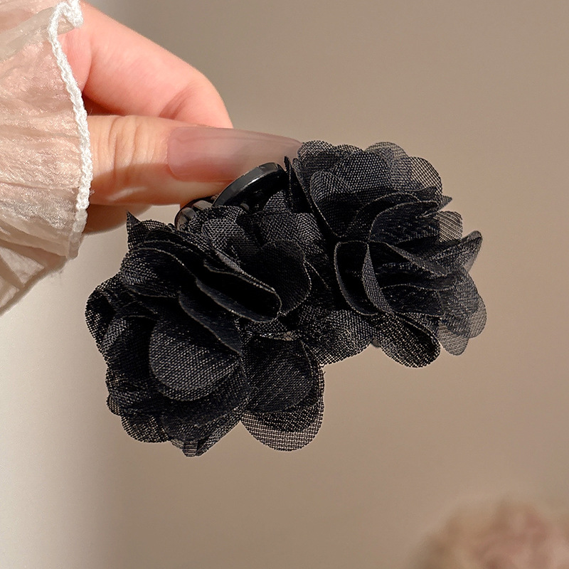 Clip de agarre de botón rojo de Encora para mujer nuevo clip de tiburón de pelo de disco de estilo de alta calidad en la parte posterior de la cabeza horquilla de temperamento