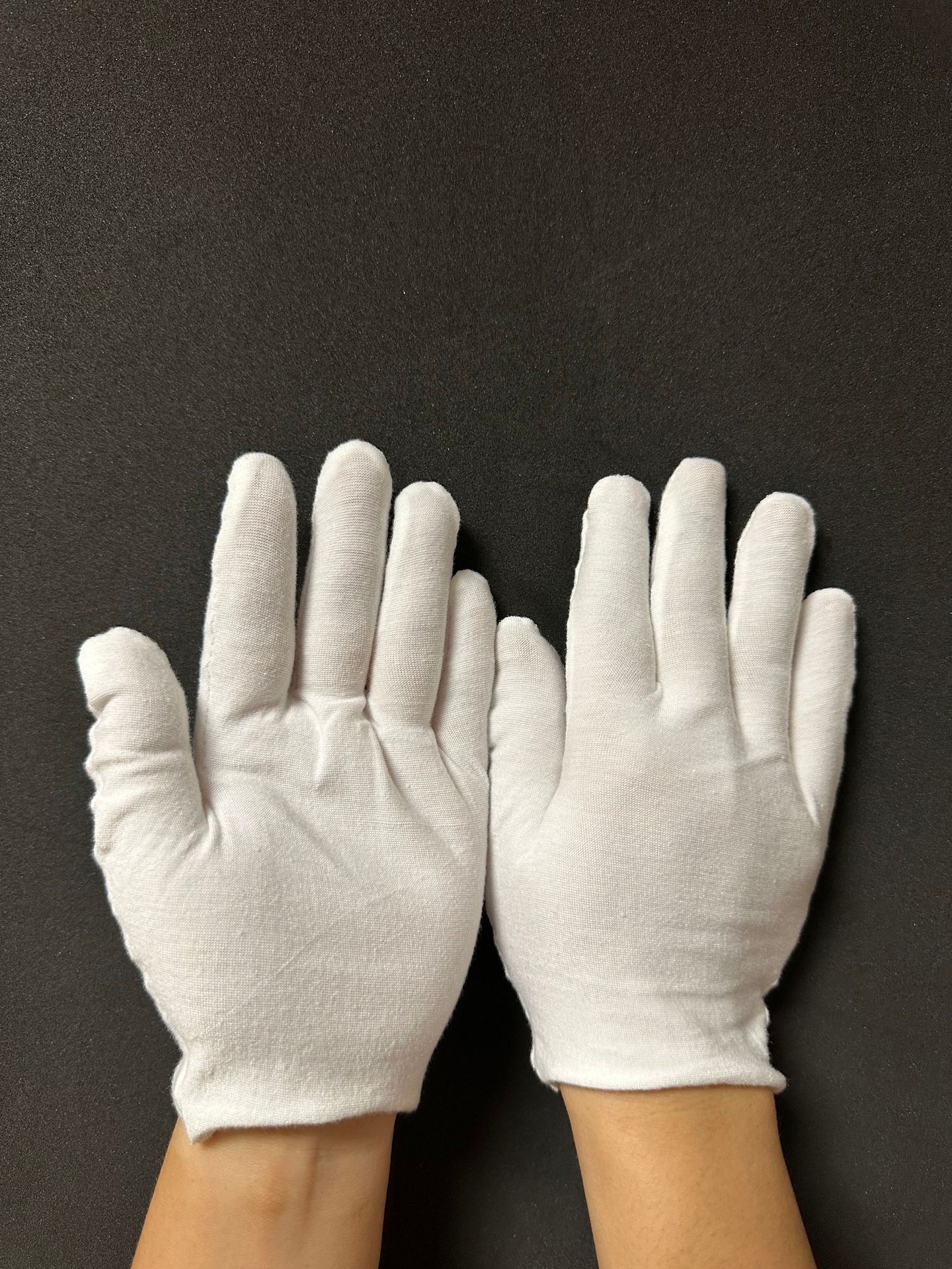 Guantes blancos de seguro laboral, inspección gruesa, juego literario, etiqueta, trabajo, cuentas, jersey de algodón puro, guantes de algodón de jardinería de calidad