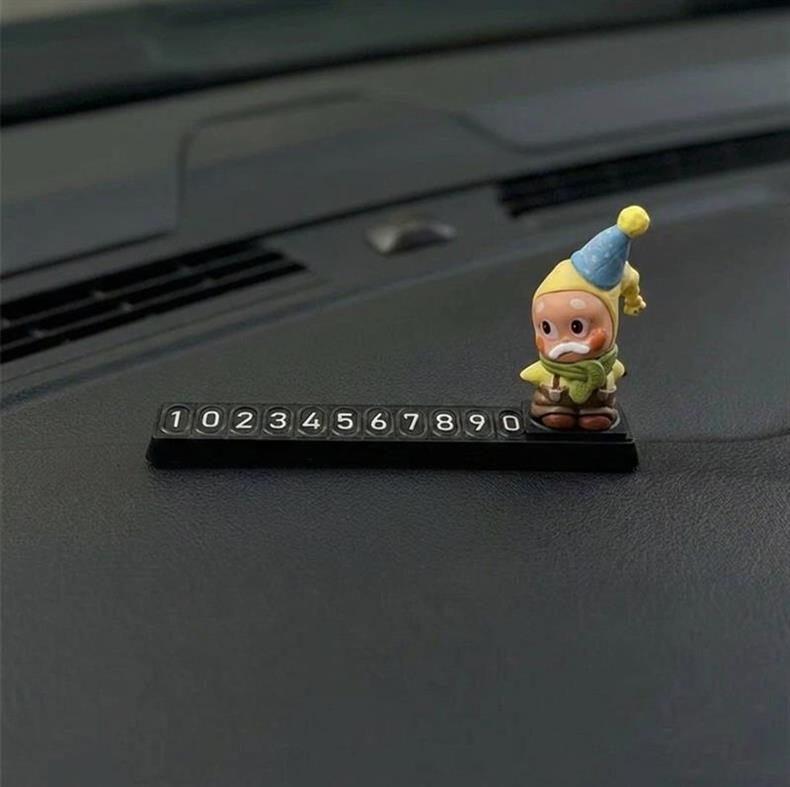 Cute Star-Shaped Car Temporary Parking Number Plate, Moving Car Card, Phone Number Plate, 2026 New Model, Internet Celebrity Girl Decoration