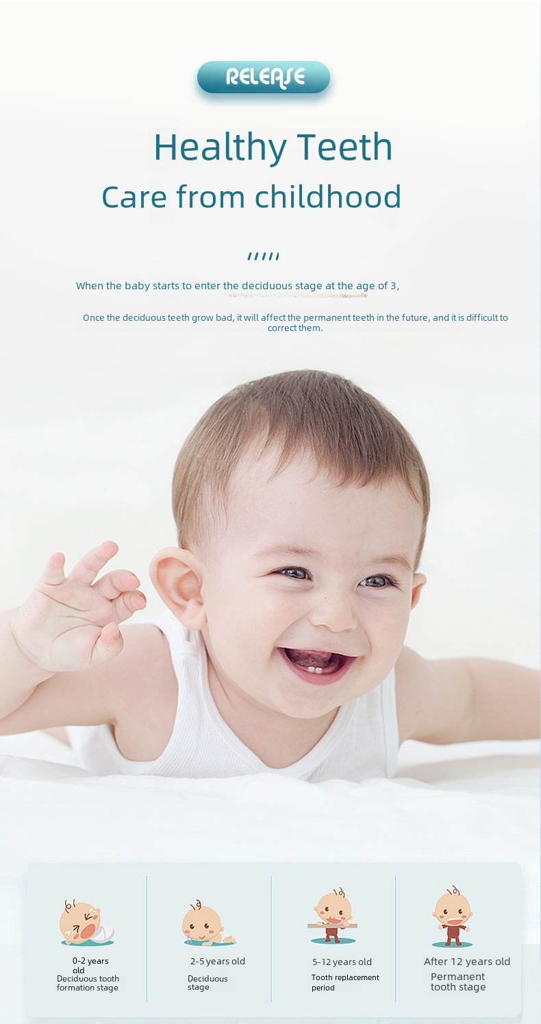 Children's U-shaped Toothbrush U-shaped Infant Baby 2-6-12 Years Old Children Soft Hair Silicone Mouth Contains Clean Brushing Artifact