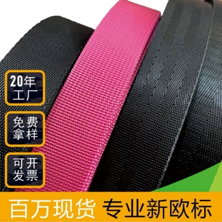 厂家直销涤纶仿尼龙织带人字纹美国纹密纹安全纹箱包背包织带辅料