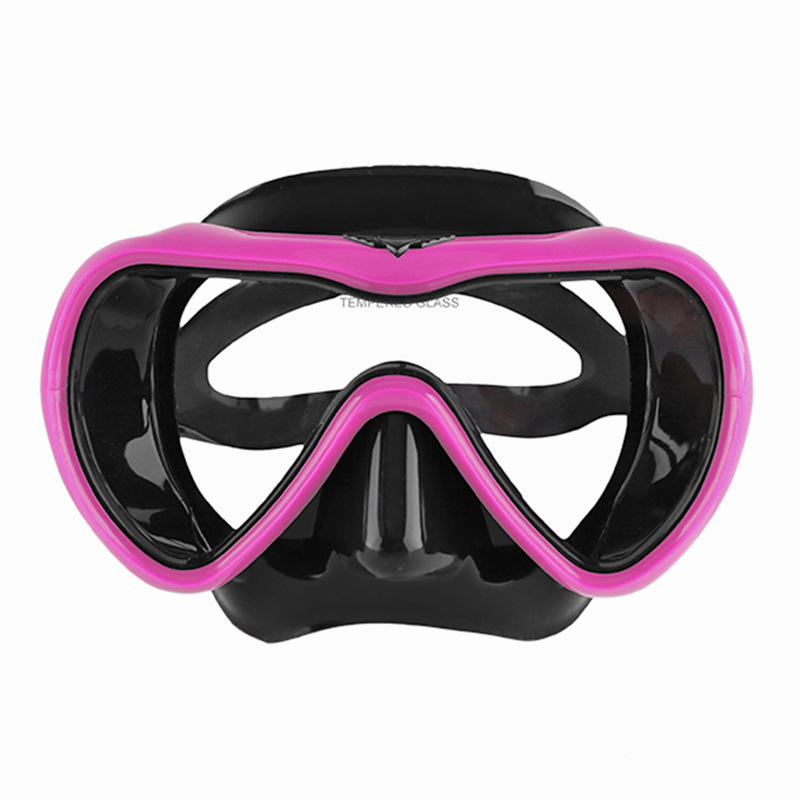 Fabricante de adultos de una sola lente anti-niebla película de vidrio templado de silicona líquida máscara de buceo gafas de buceo profundo