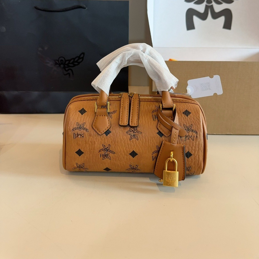 MC家托特包真皮女包包新款mini波士顿金锁枕头包lv女包手提菜篮子