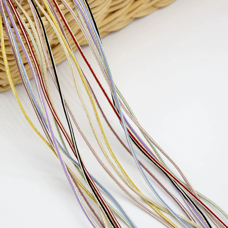 В наличии 1,5 мм золотой шелк маленькая Четырехугольная нейлоновая резинка с высокой эластичной мягкой резинкой сумка для обуви аксессуары для украшения одежды