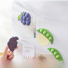 Pea Blueberry Refrigerator Magnet Creative Removable Decorative Item Magnetic Sticker Cartoon Anti-Collision Sticker 3D Fruit Magnetic Sticker